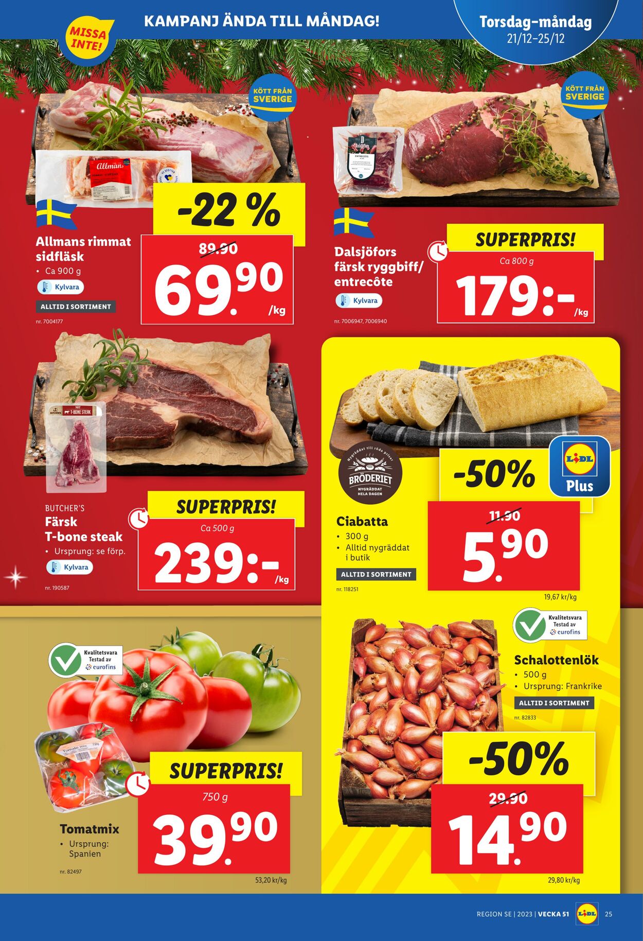 Erbjudanden Lidl 18.12.2023 - 25.12.2023