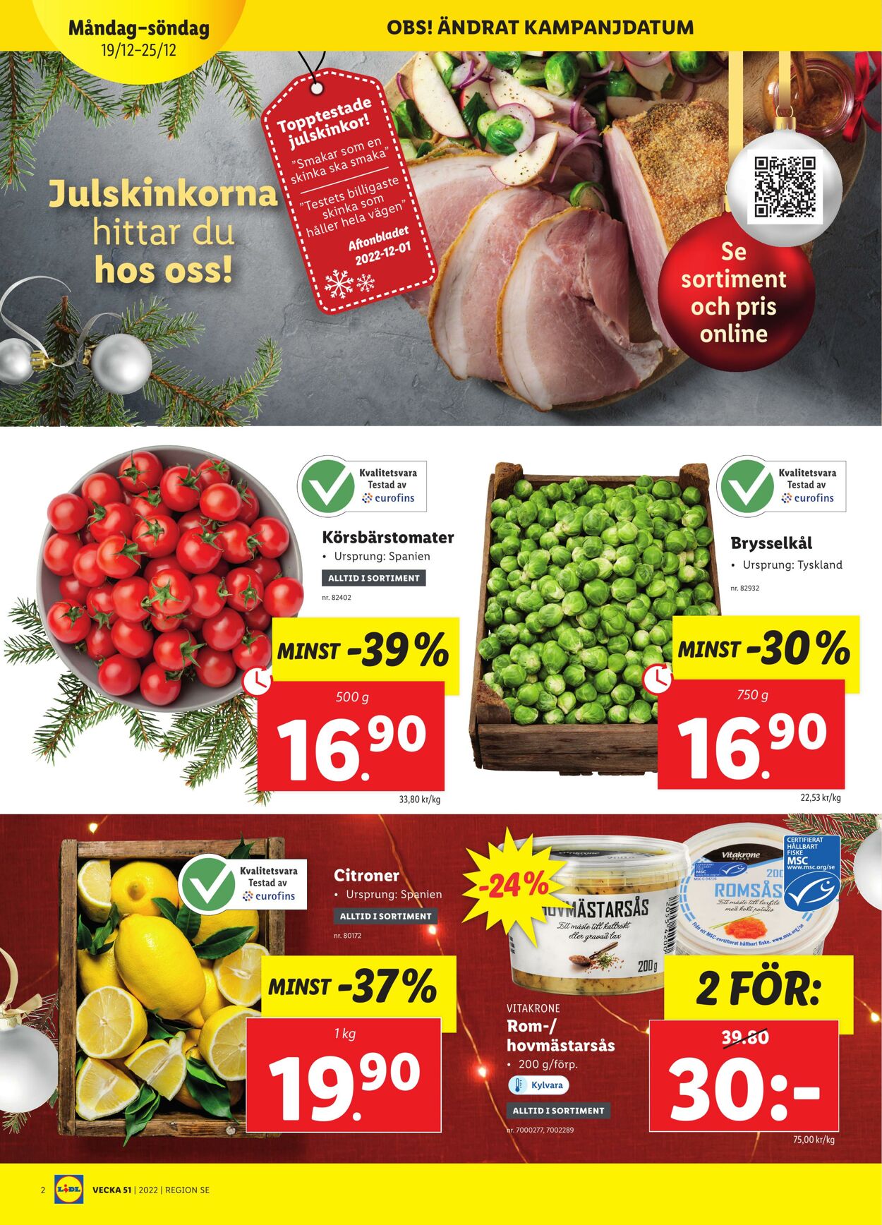 Erbjudanden Lidl 19.12.2022 - 25.12.2022