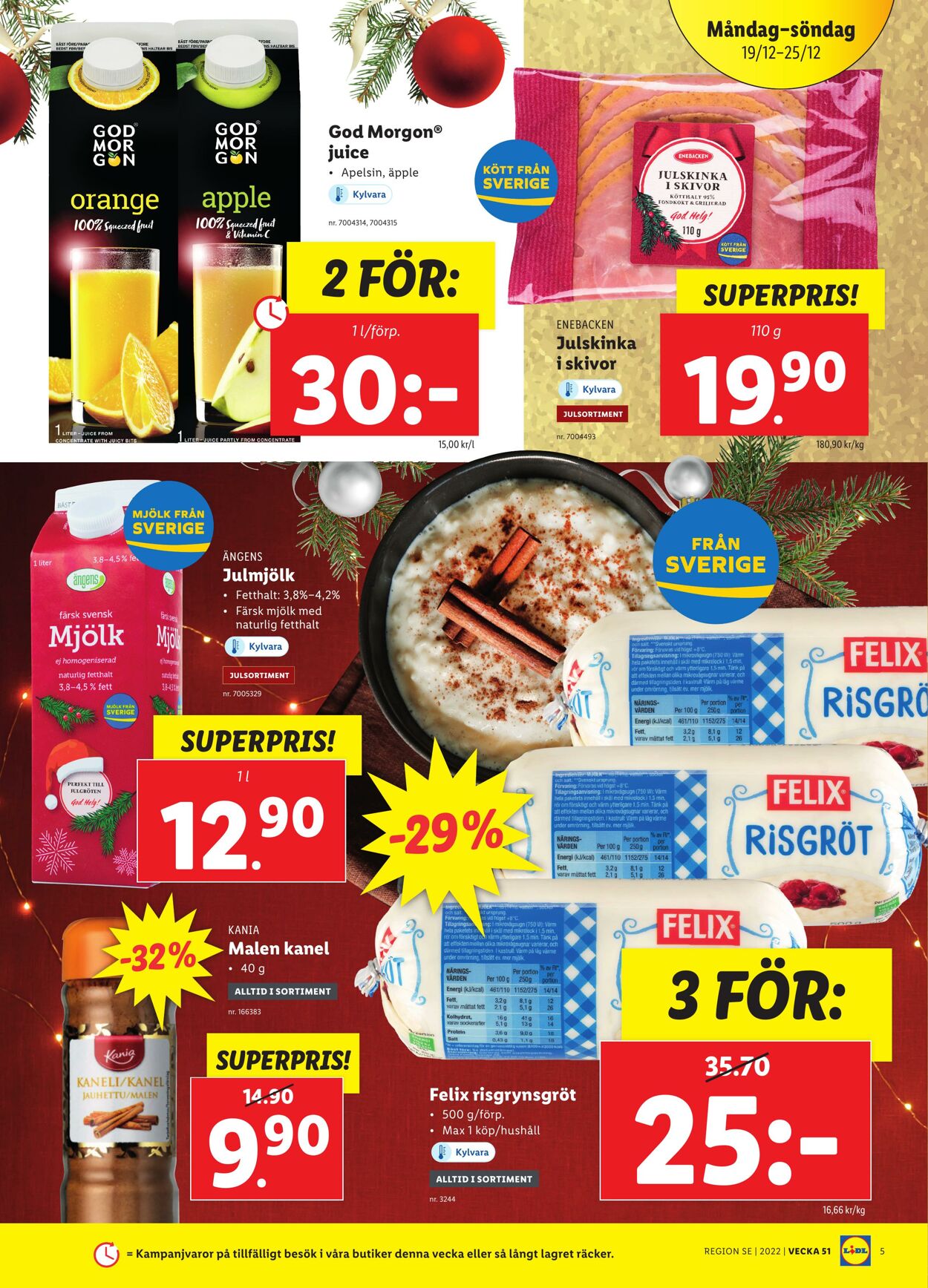 Erbjudanden Lidl 19.12.2022 - 25.12.2022