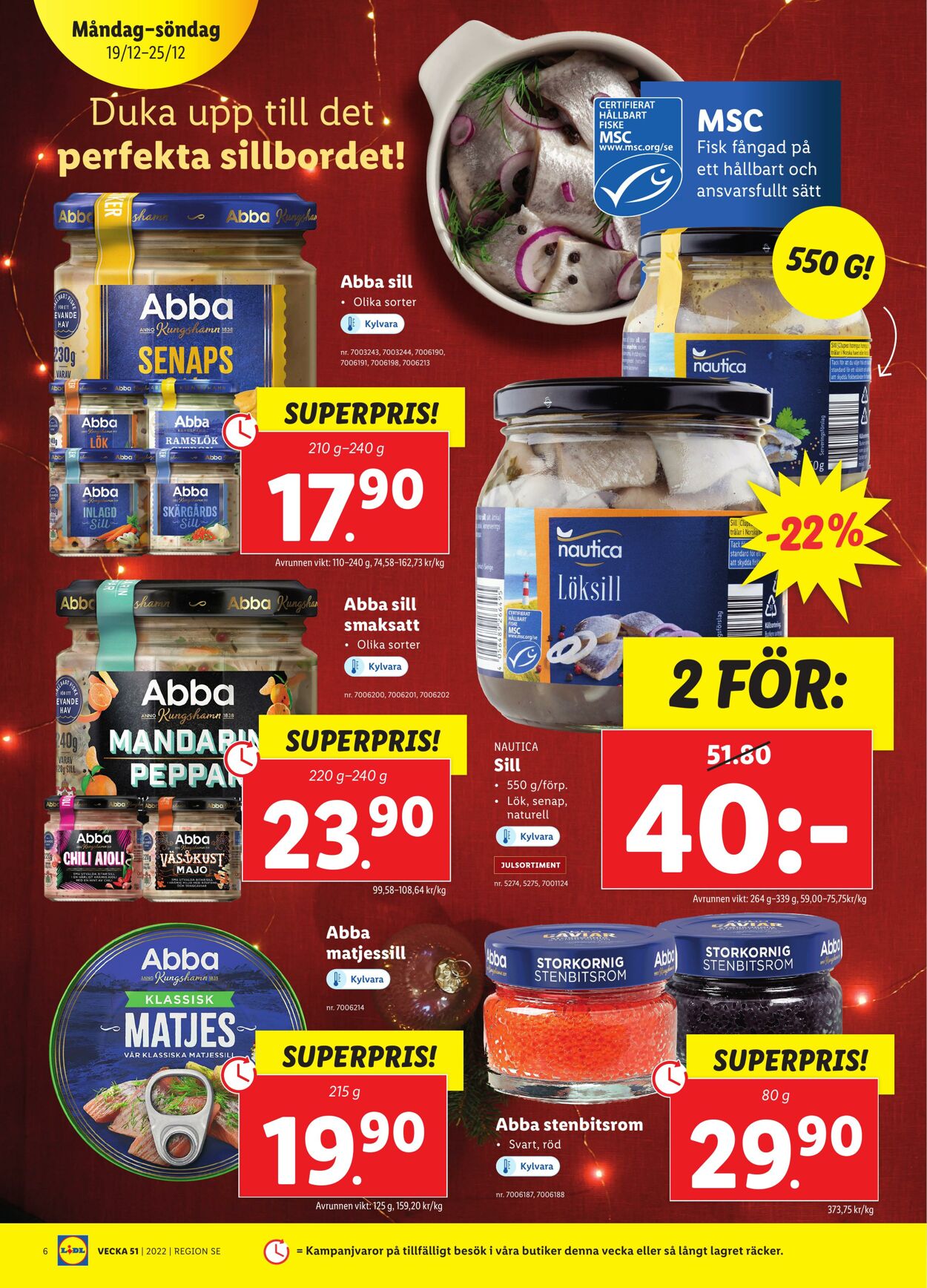 Erbjudanden Lidl 19.12.2022 - 25.12.2022