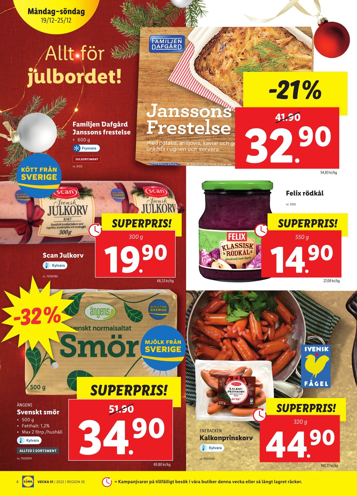 Erbjudanden Lidl 19.12.2022 - 25.12.2022