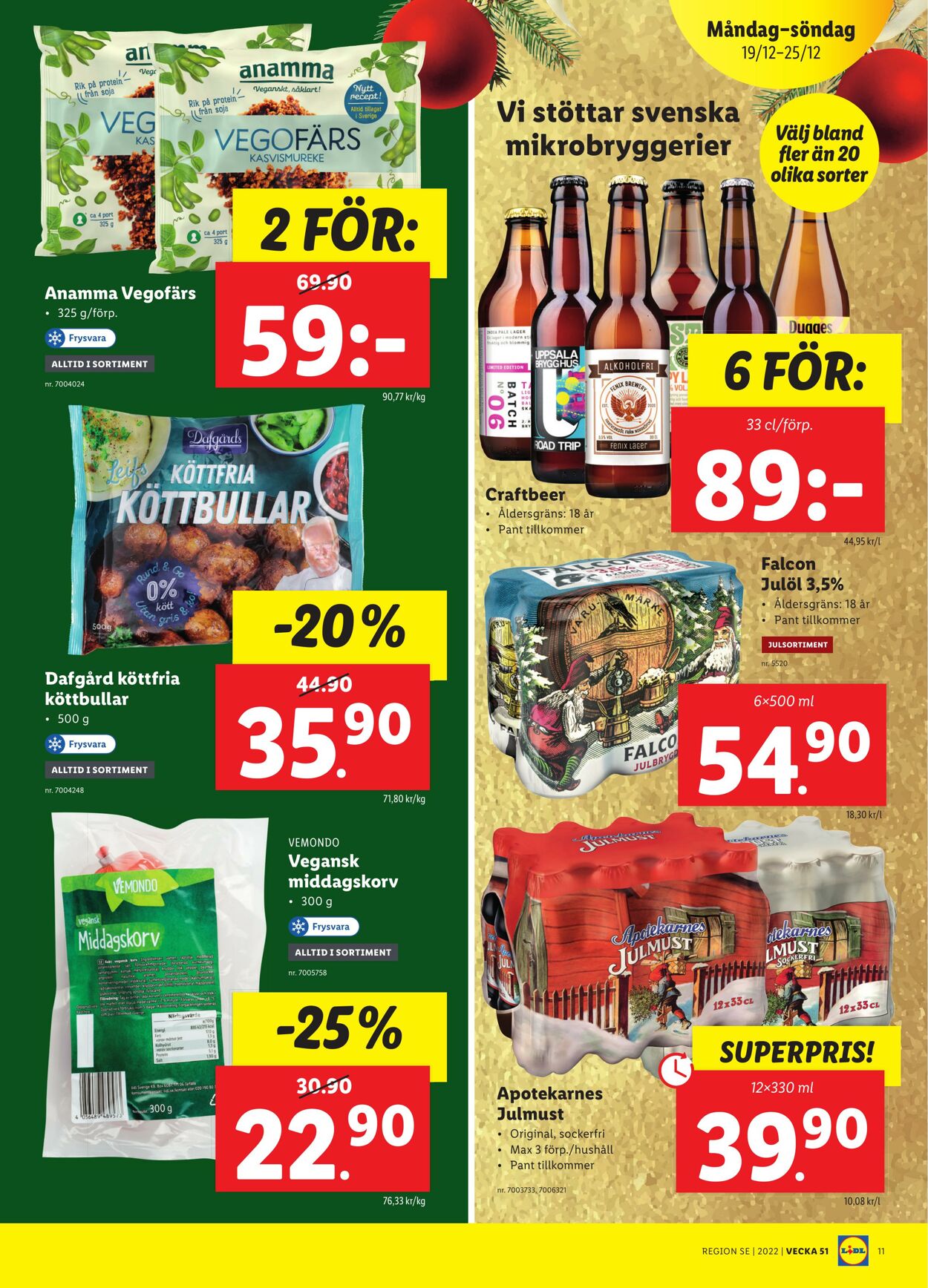 Erbjudanden Lidl 19.12.2022 - 25.12.2022