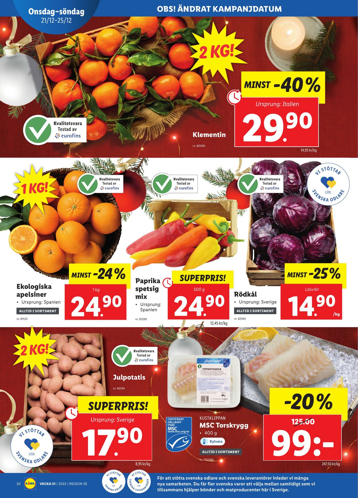 Erbjudanden Lidl 19.12.2022 - 25.12.2022