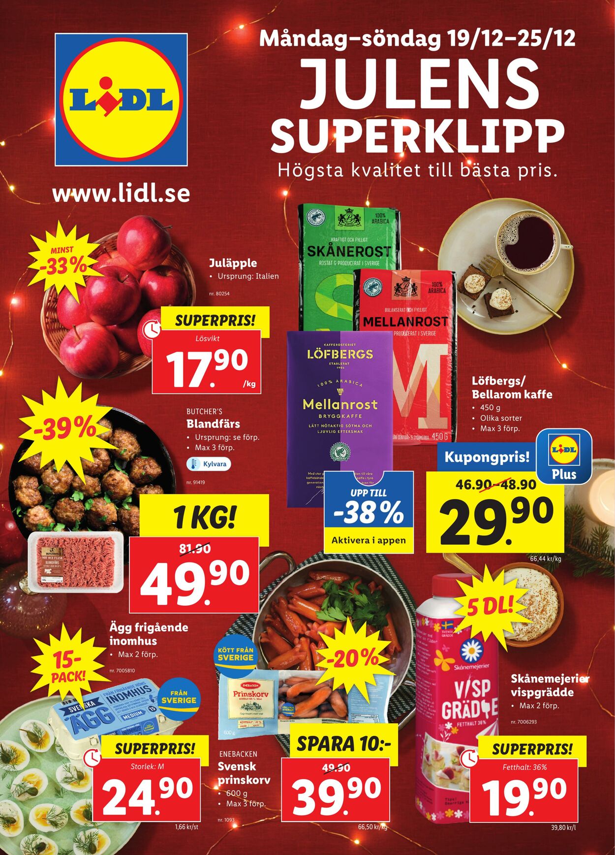 Erbjudanden Lidl 19.12.2022 - 25.12.2022