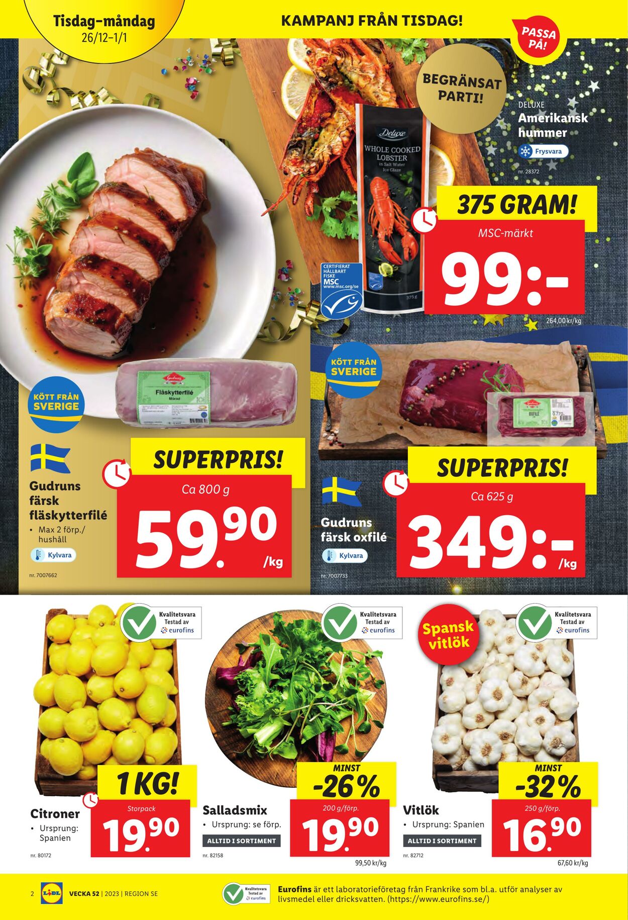 Erbjudanden Lidl 26.12.2023 - 01.01.2024