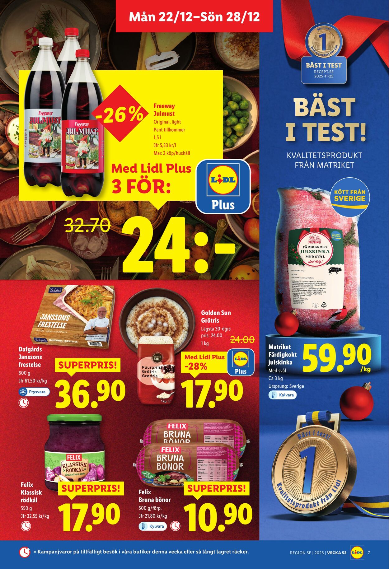 Erbjudanden Lidl 22.12.2025 - 28.12.2025