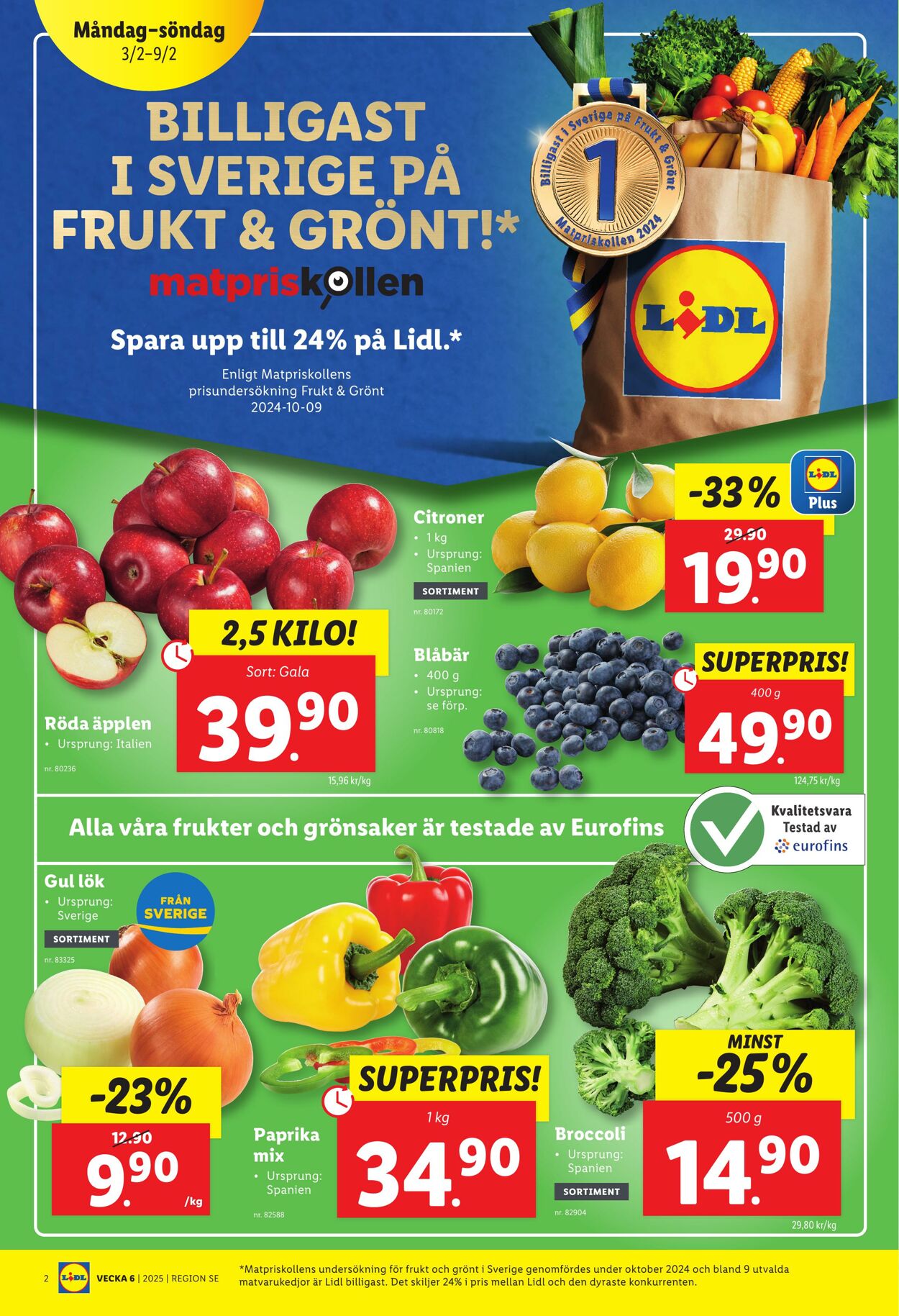 Erbjudanden Lidl 03.02.2025 - 09.02.2025