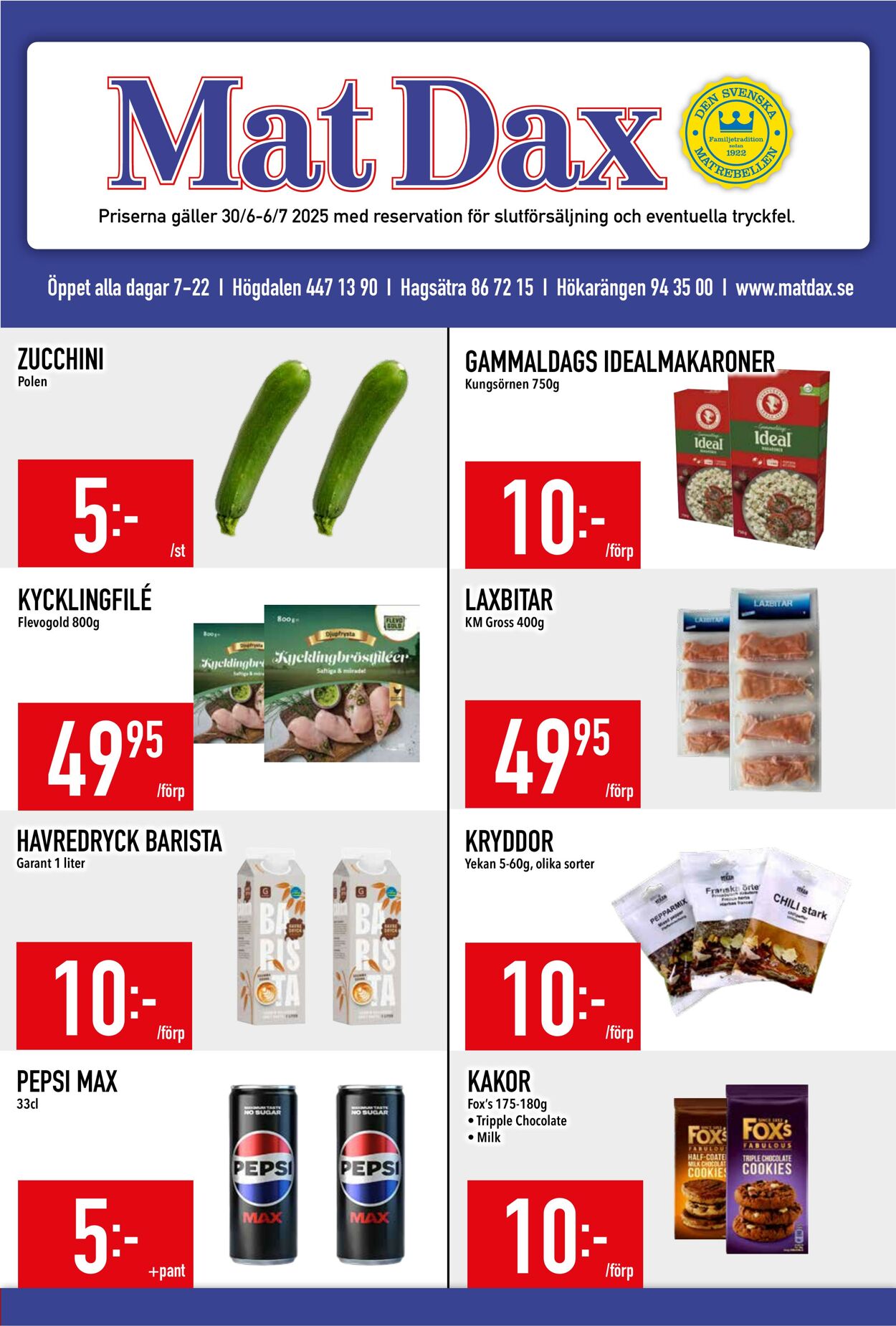 Erbjudanden Matdax 30.06.2025 - 06.07.2025