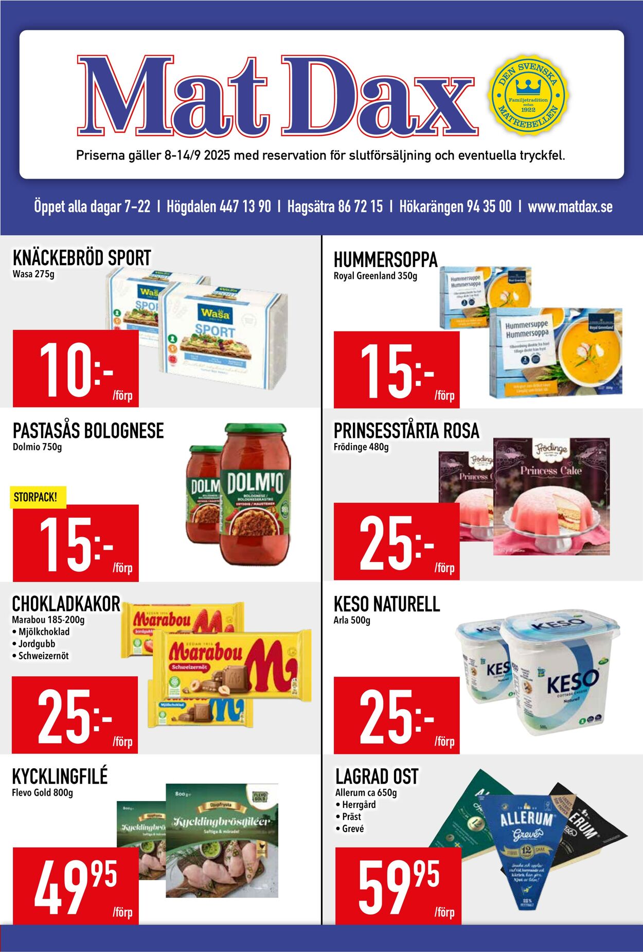 Erbjudanden Matdax 08.09.2025 - 14.09.2025