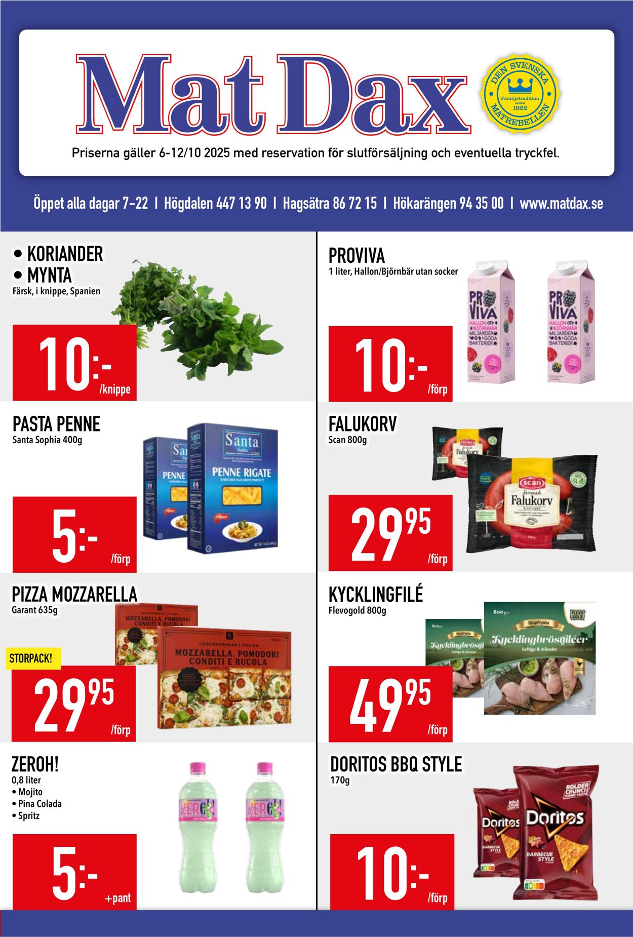 Erbjudanden Matdax 06.10.2025 - 12.10.2025