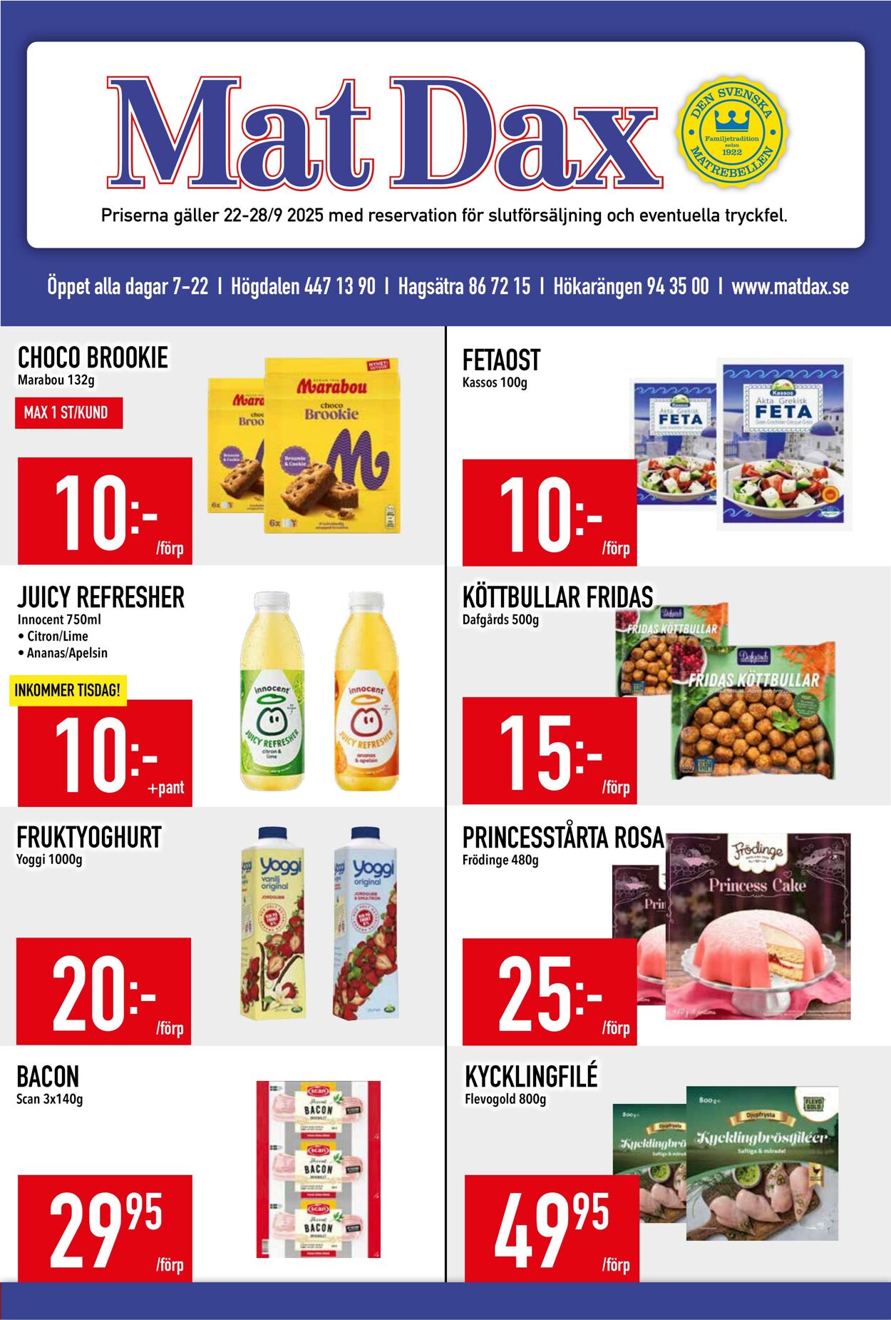 Erbjudanden Matdax 22.09.2025 - 28.09.2025