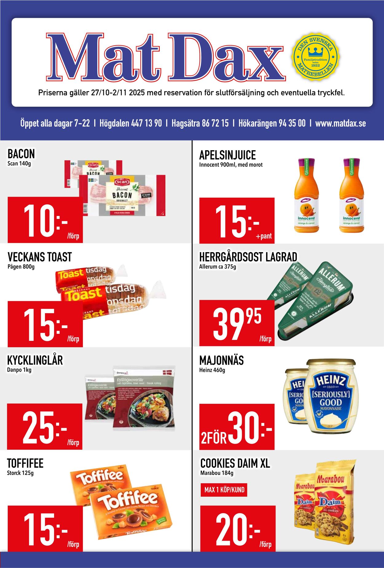 Erbjudanden Matdax 27.10.2025 - 02.11.2025