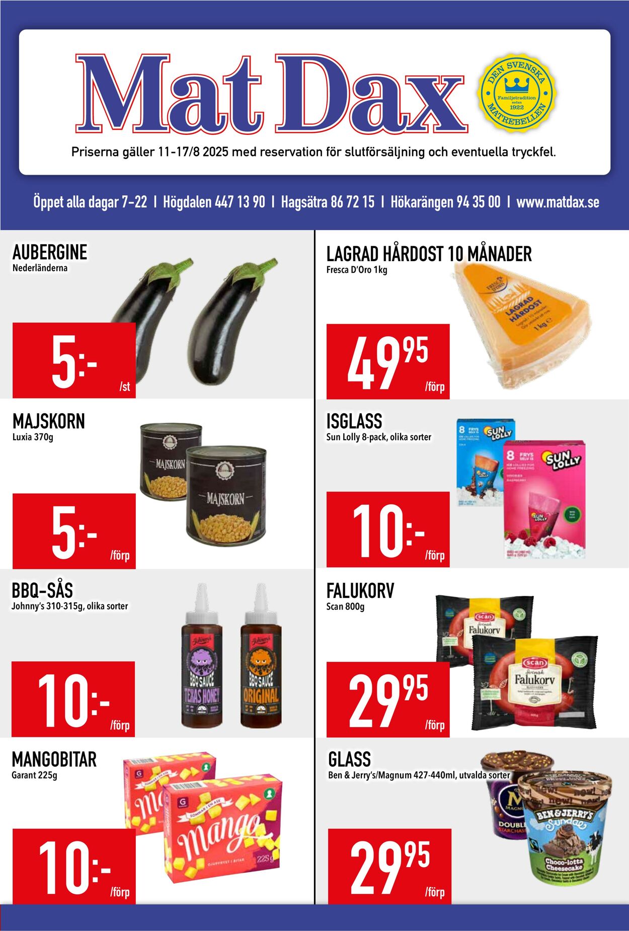 Erbjudanden Matdax 11.08.2025 - 17.08.2025