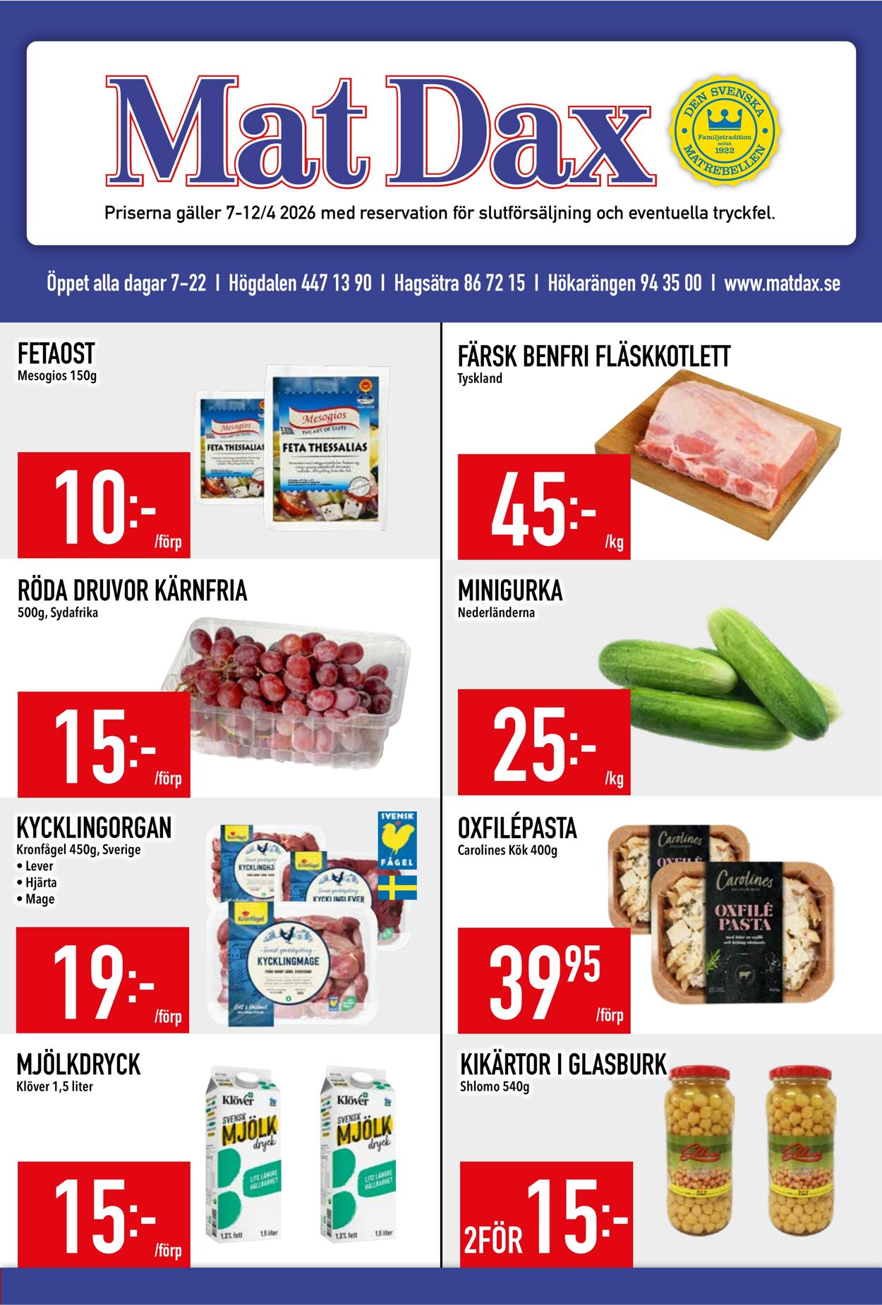 Matdax Kampanj Erbjudanden