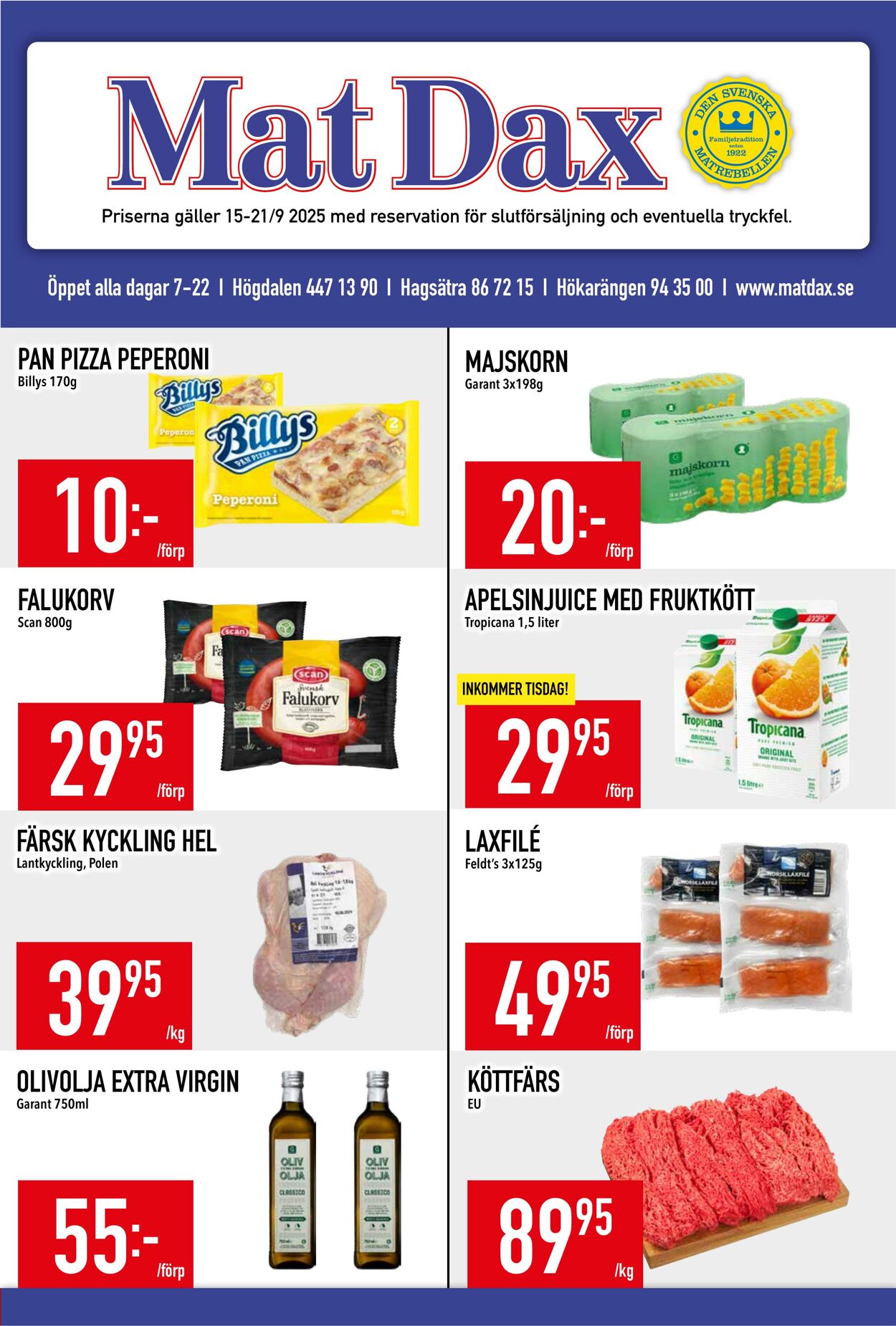 Erbjudanden Matdax 15.09.2025 - 21.09.2025