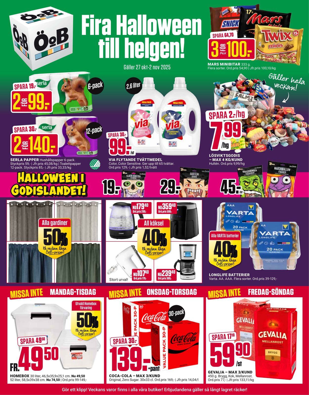 Erbjudanden ÖoB 27.10.2025 - 02.11.2025