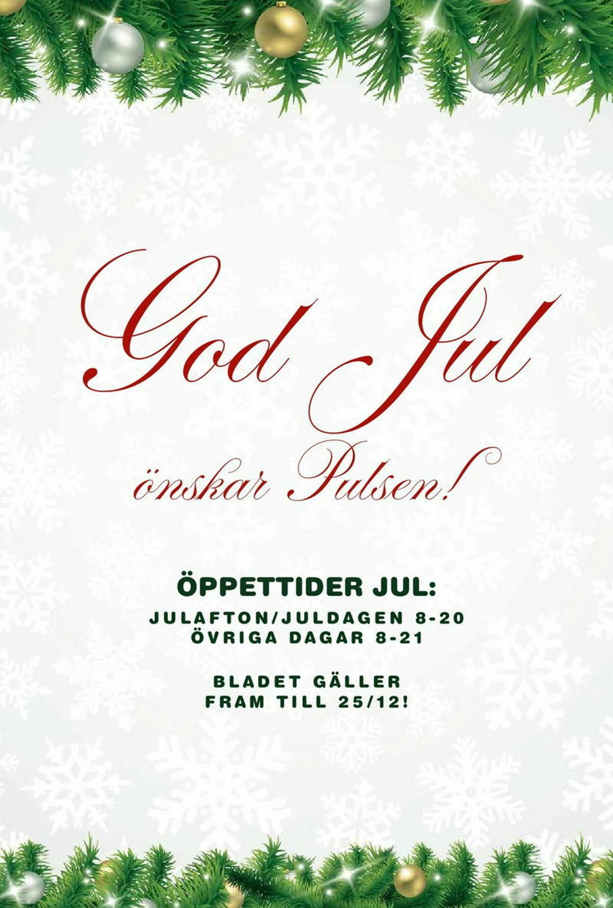 Erbjudanden Pulsen 15.12.2025 - 21.12.2025