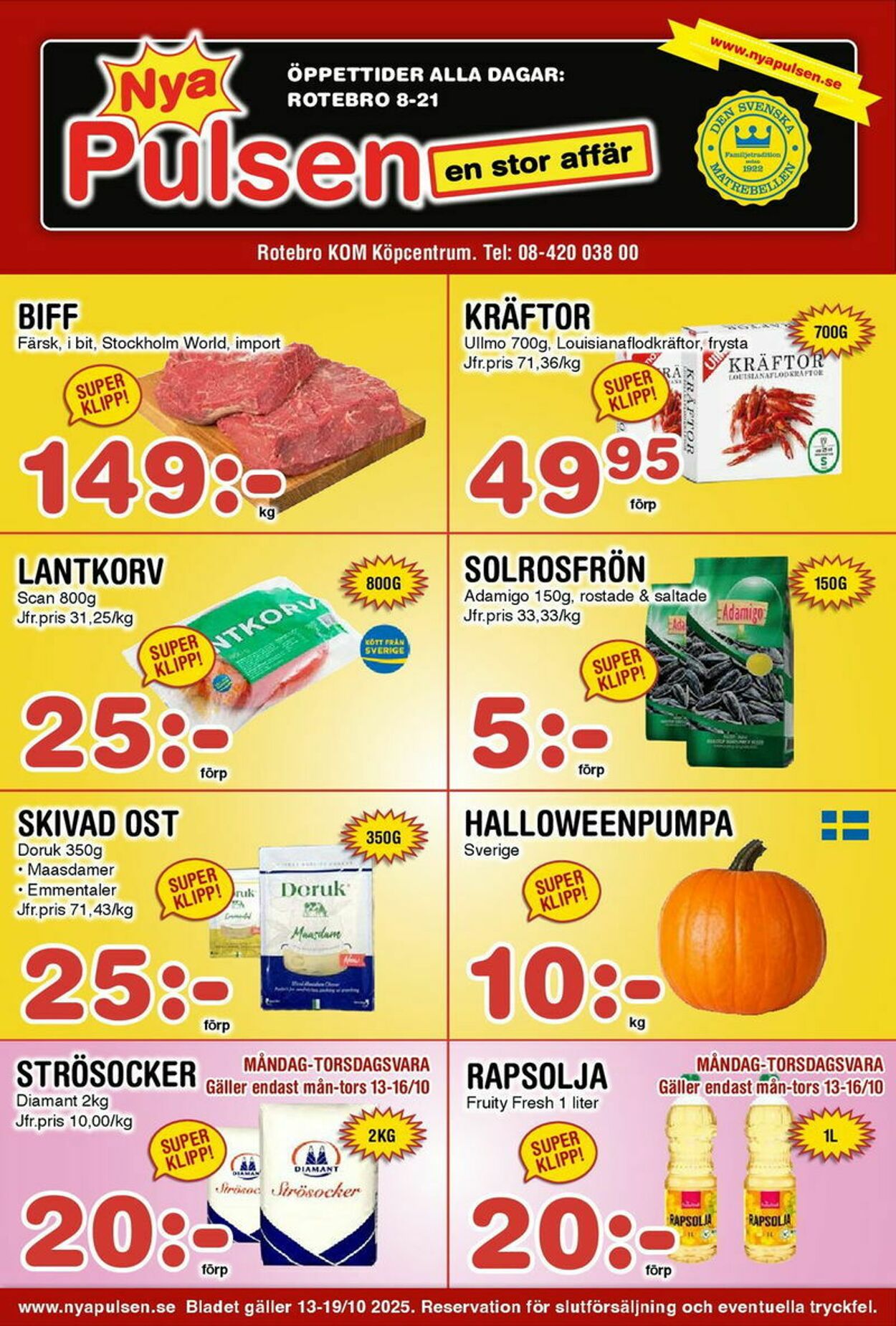 Erbjudanden Pulsen 13.10.2025 - 19.10.2025