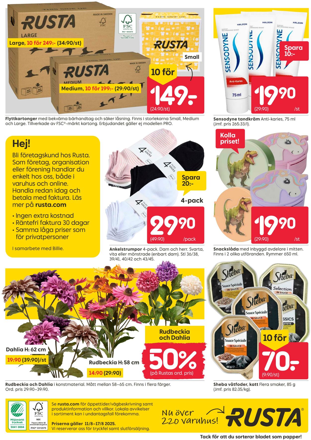 Erbjudanden Rusta 11.08.2025 - 25.08.2025
