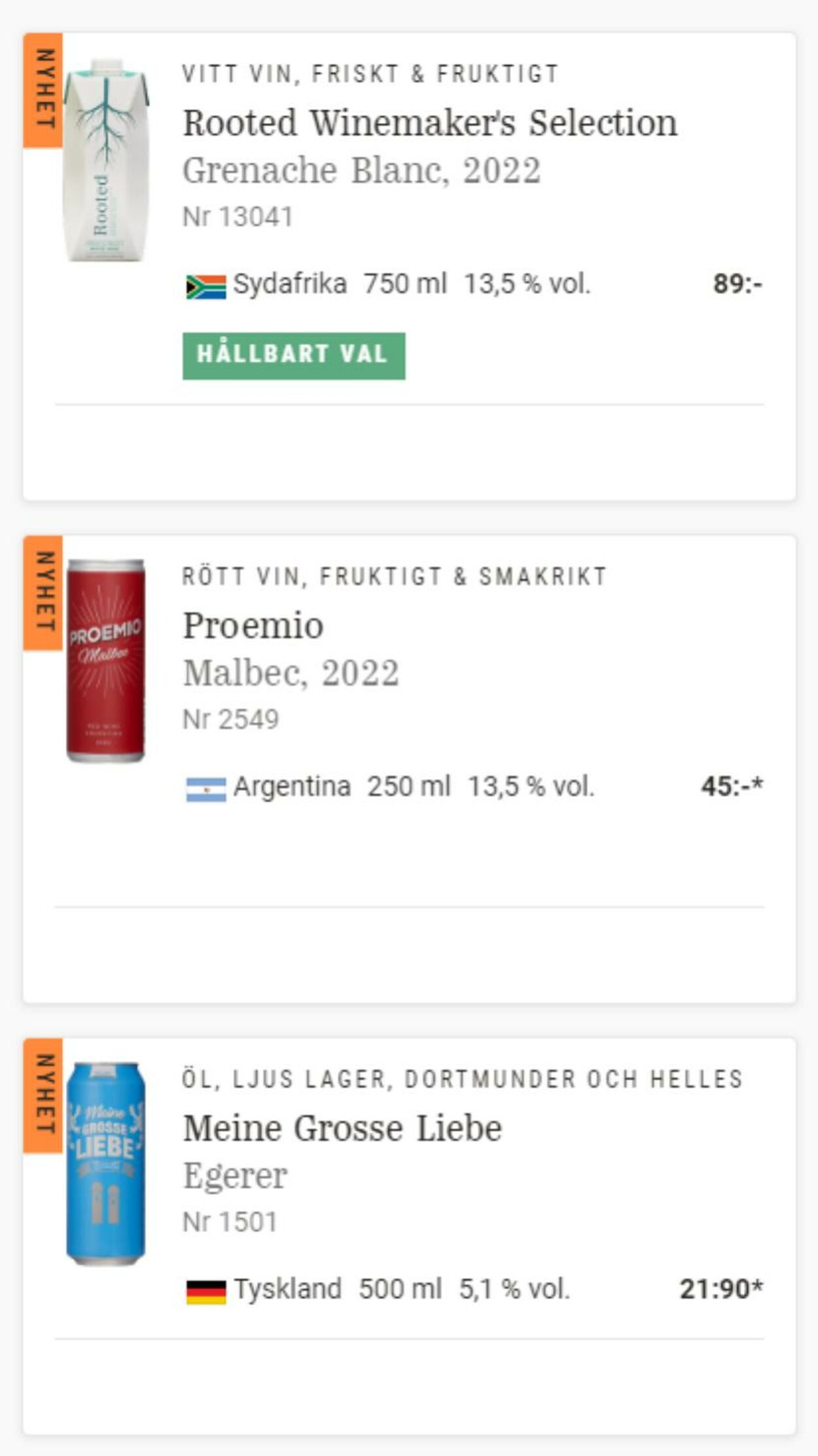 Erbjudanden Systembolaget 29.03.2023 - 27.04.2023