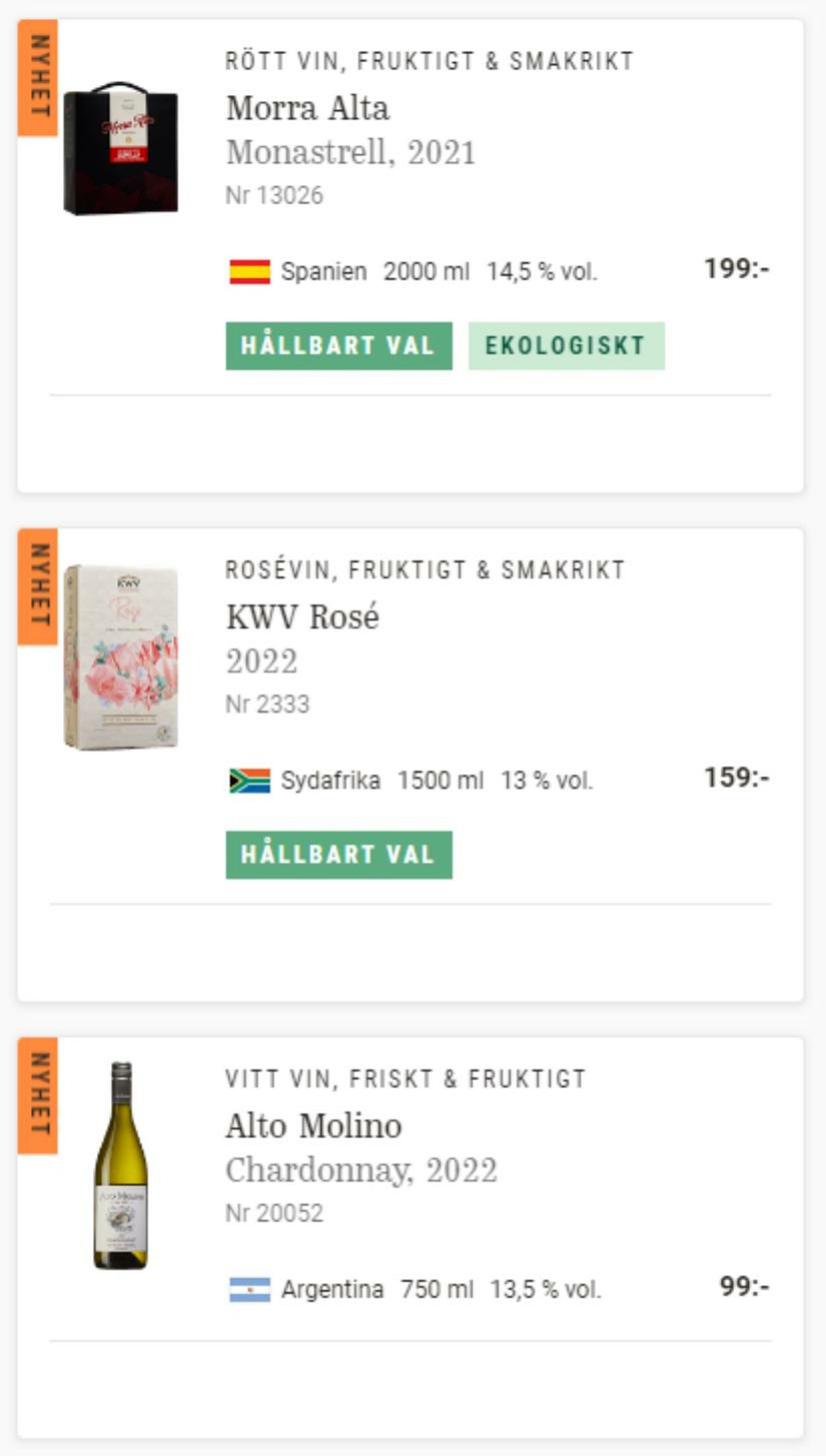 Erbjudanden Systembolaget 09.03.2023 - 29.03.2023