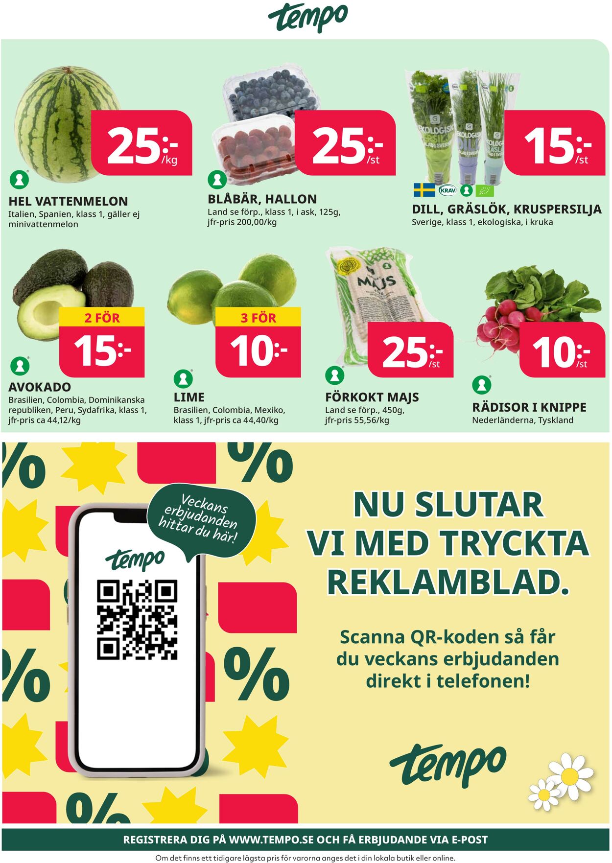 Erbjudanden Tempo 16.06.2025 - 22.06.2025