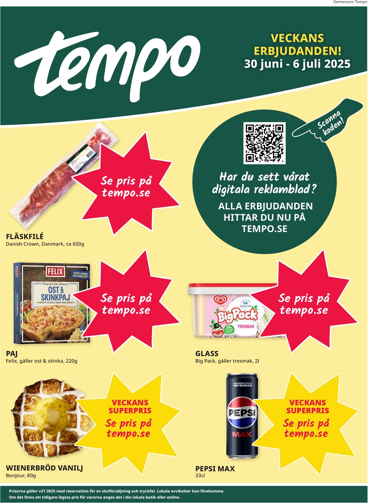 Erbjudanden Tempo 30.06.2025 - 06.07.2025